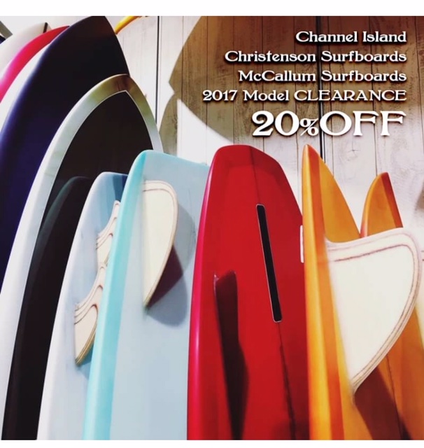 SURF BOARD CLEAＲANCE　SALE　VOL.２