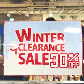 【吉祥寺店】OUTDOOR WINTER CLEARANCE SALE 30%OFF