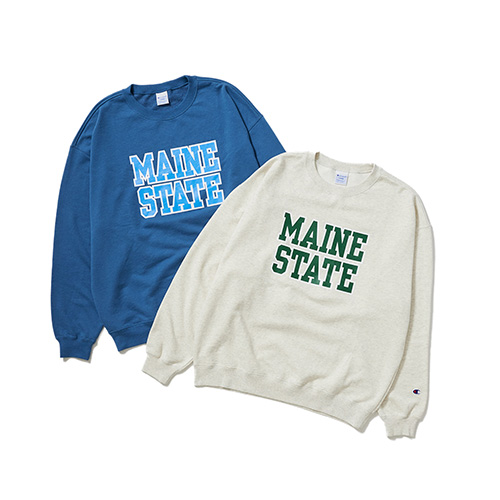 MAINE LOOSE FIT 裏毛クルーネックスウェット