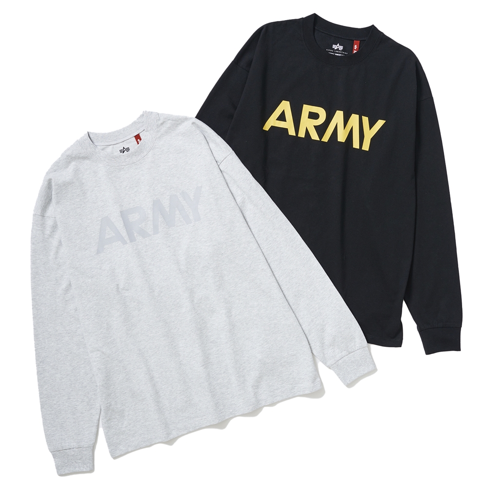 COTTON POLYESTER L/S T-SHIRT ARMY