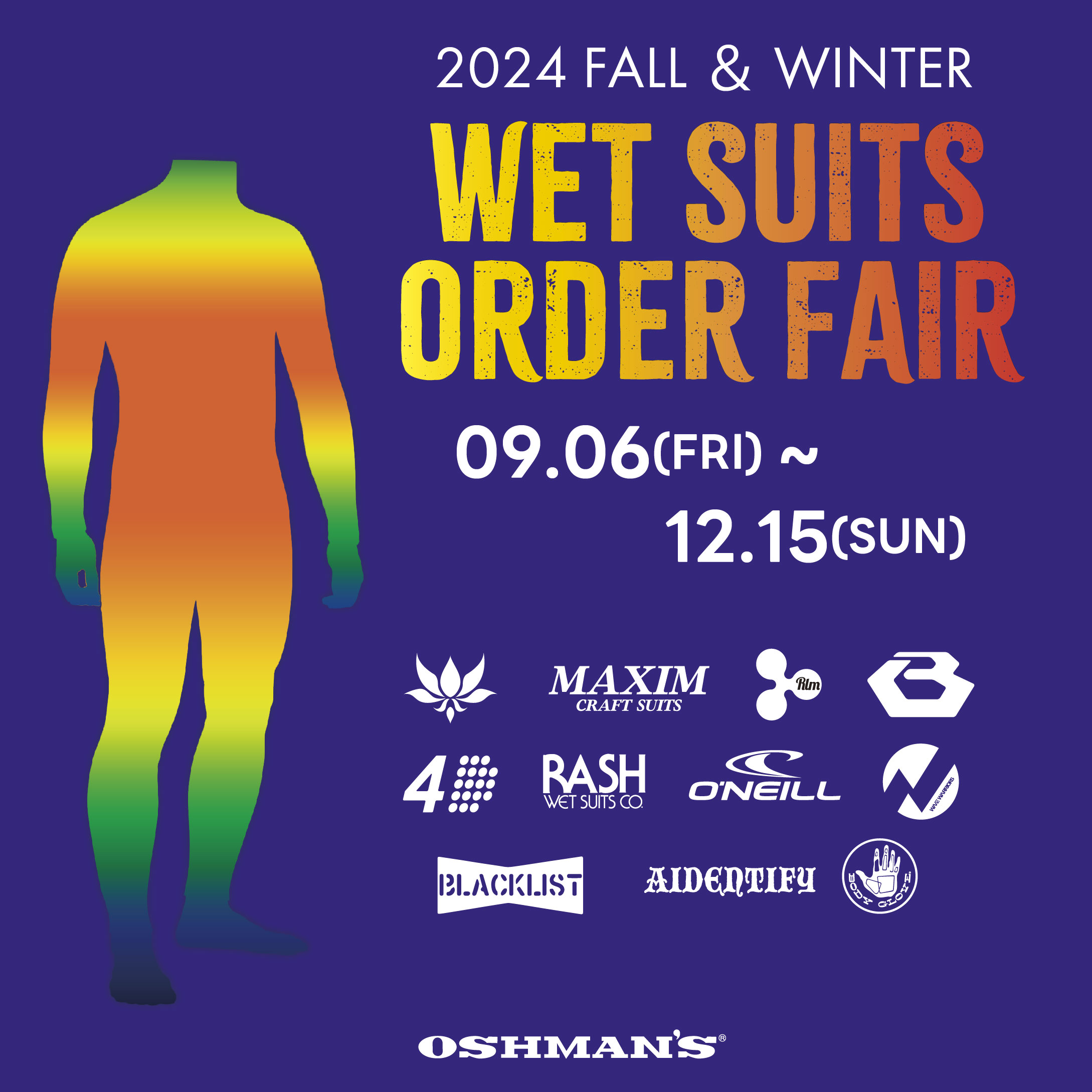 WETSUIT ORDER 2024fw