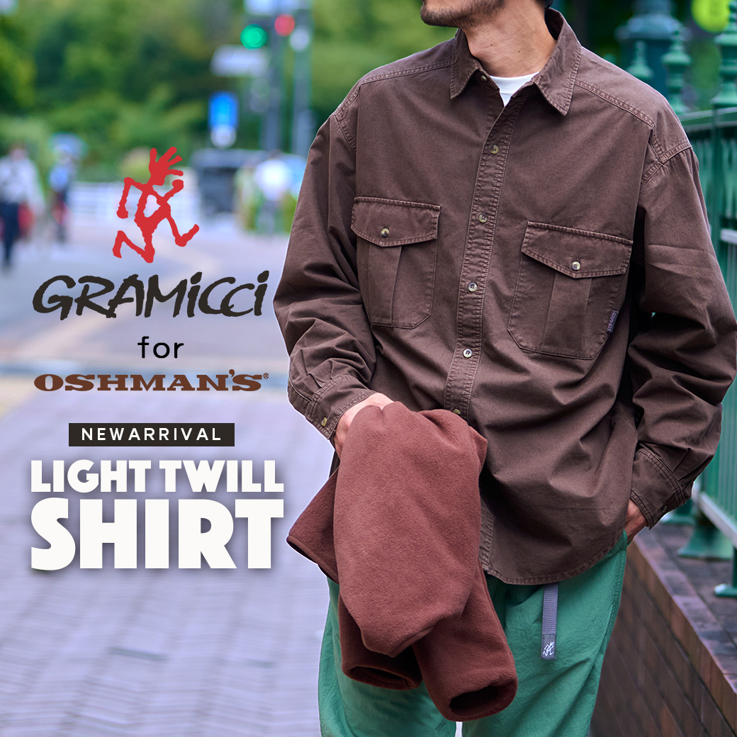 OSHMAN'S別注 Gramicci M's Light Twill Shirt OSHMAN'S SMU